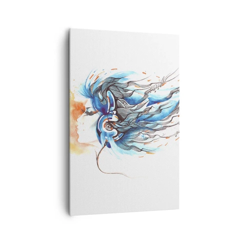 Quadro em tela - Deixe a música tocar - 80x120 cm