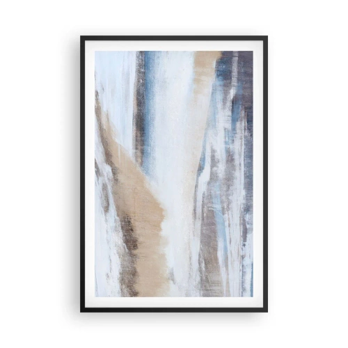 Pôster com moldura preta - Composição de inverno - 61x91 cm