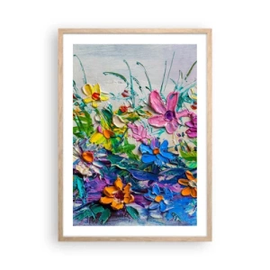 Pôster com moldura de carvalho claro - Não é de todo natureza morta - 50x70 cm