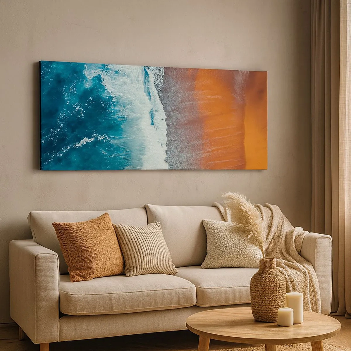 Quadro em tela - Toque do oceano - 100x40 cm