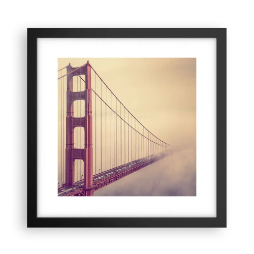 Pôster com moldura preta - Entre o céu e a terra - 30x30 cm