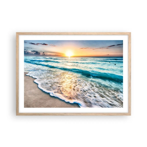 Pôster com moldura de carvalho claro - Uma visão que vale a pena - 70x50 cm