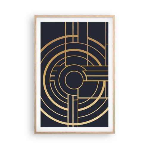 Pôster com moldura de carvalho claro - Rotação das coisas - 61x91 cm