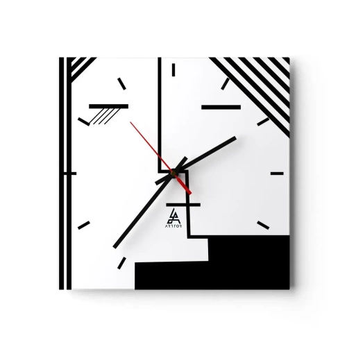 Relógio de parede - Relógio em vidro - Apenas um beijo - 30x30 cm