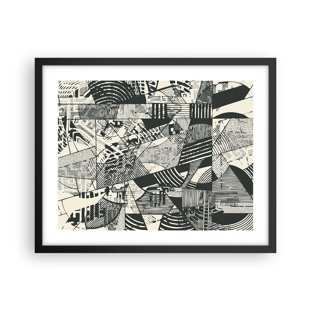 Pôster com moldura preta - A dinâmica do presente - 50x40 cm