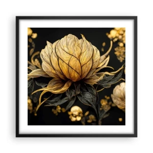 Pôster com moldura preta - Fragilidade sutil - 50x50 cm