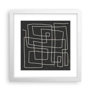 Pôster em moldura branca - Não é tão simples - 30x30 cm