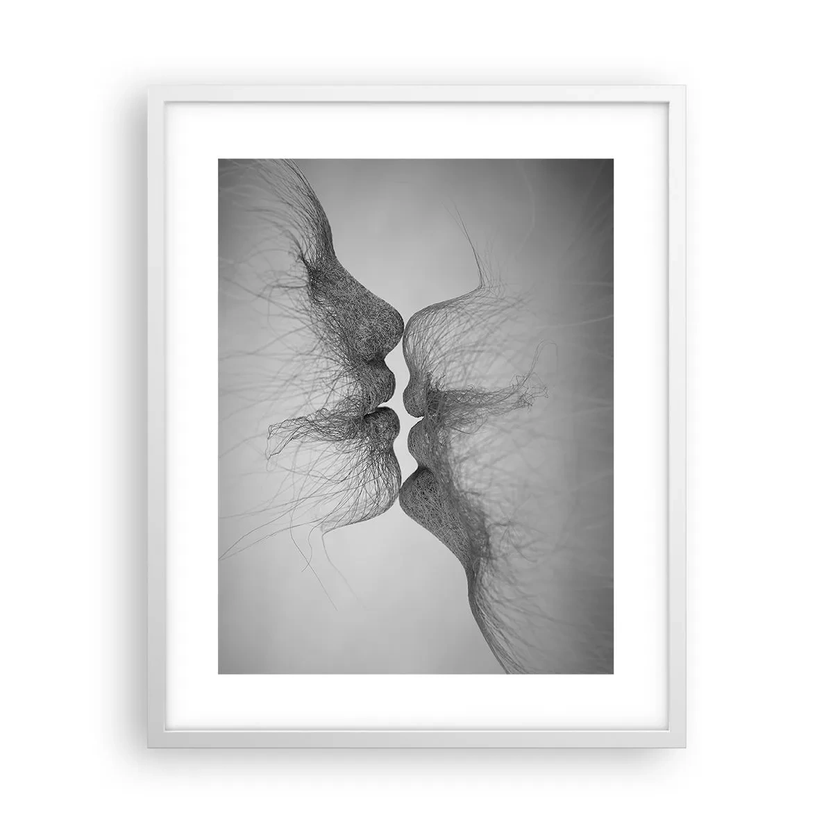 Pôster em moldura branca - O beijo do vento - 40x50 cm