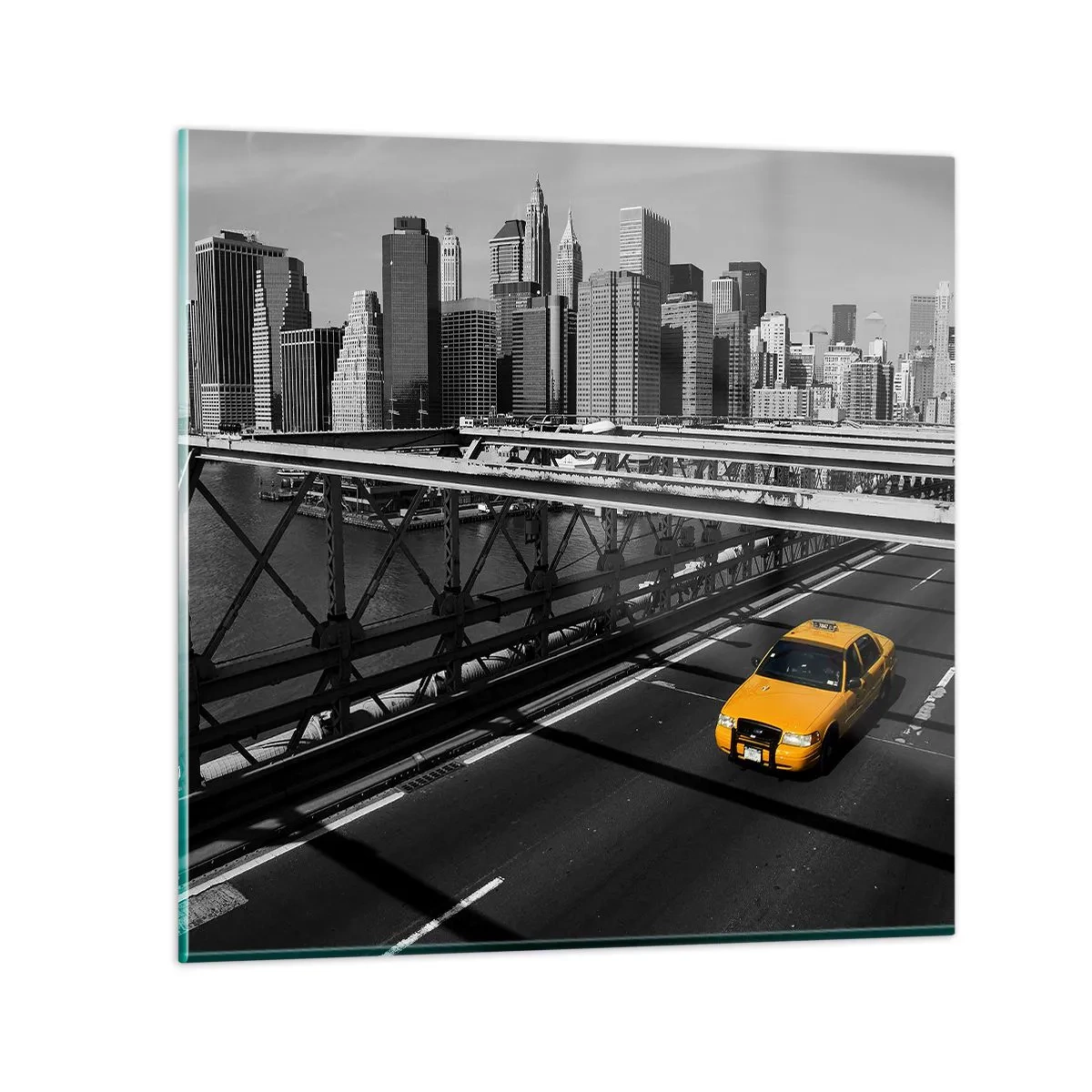 Quadro em vidro - A cor da cidade grande - 30x30 cm