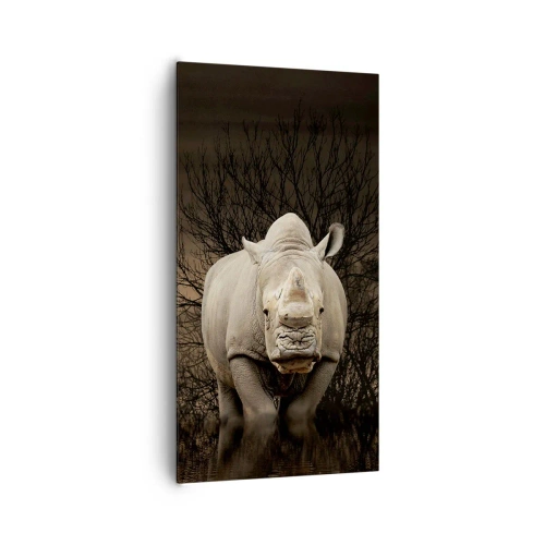 Quadro em tela - Branco contra a natureza - 65x120 cm