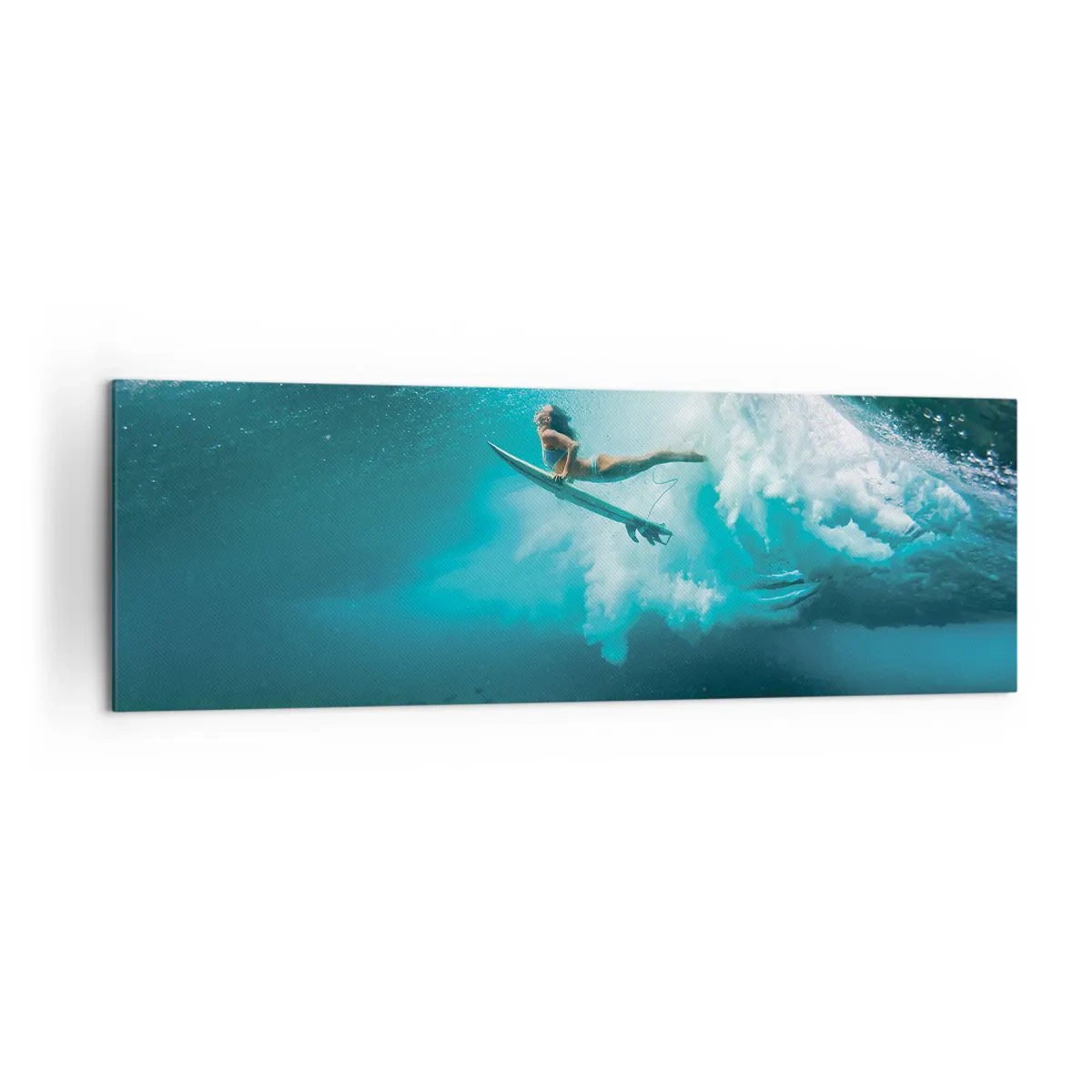 Quadro em tela - O mundo subaquático - 160x50 cm