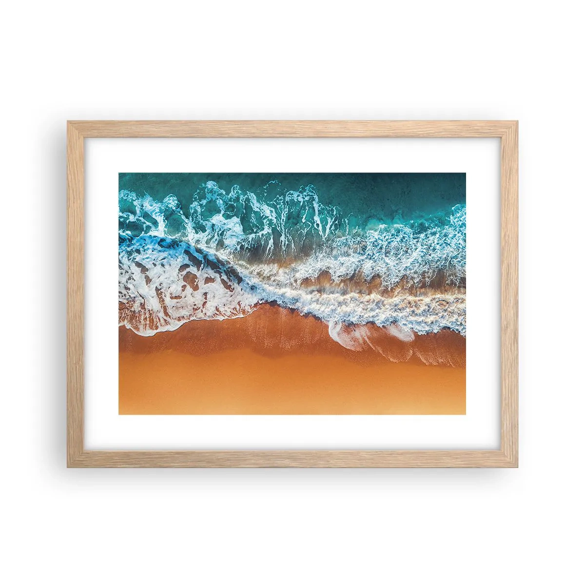 Pôster com moldura de carvalho claro - Sempre em par - 40x30 cm