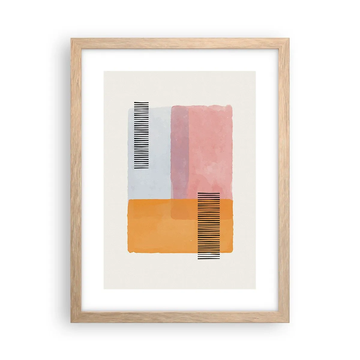 Pôster com moldura de carvalho claro - De canto a canto - 30x40 cm