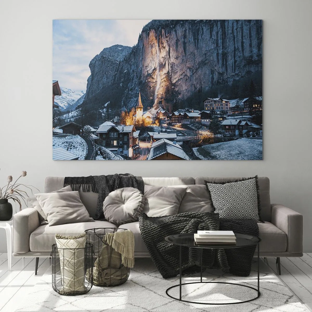 Quadro em vidro - O espírito luminoso do inverno - 120x80 cm