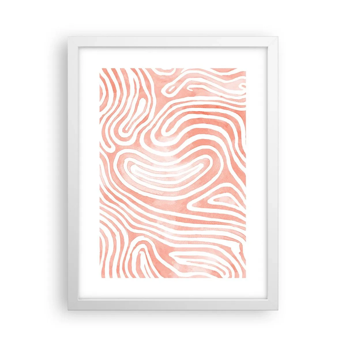 Pôster em moldura branca - No labirinto de corais - 30x40 cm