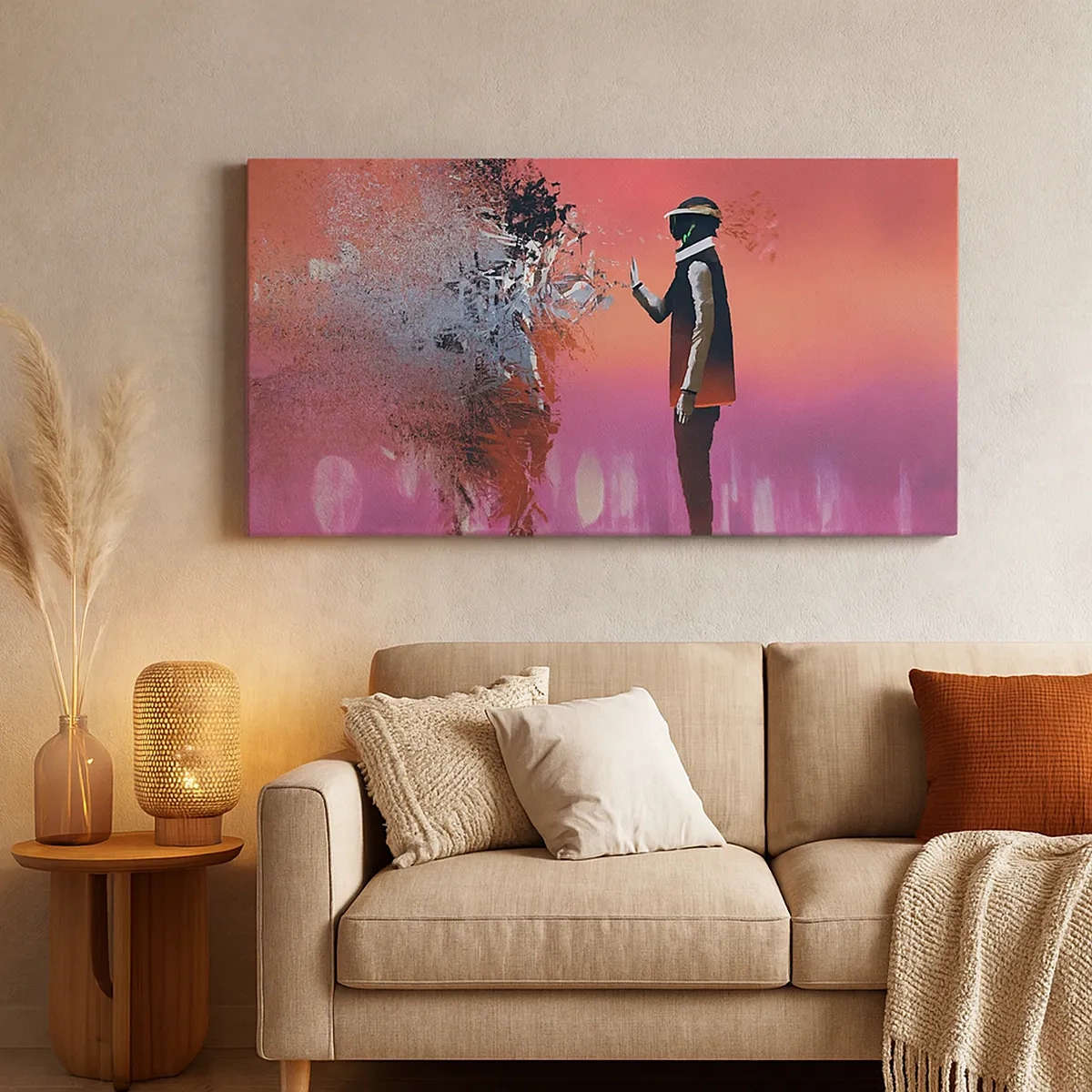 Quadro em tela - É possível olhar para dentro de si mesmo? - 30x30 cm