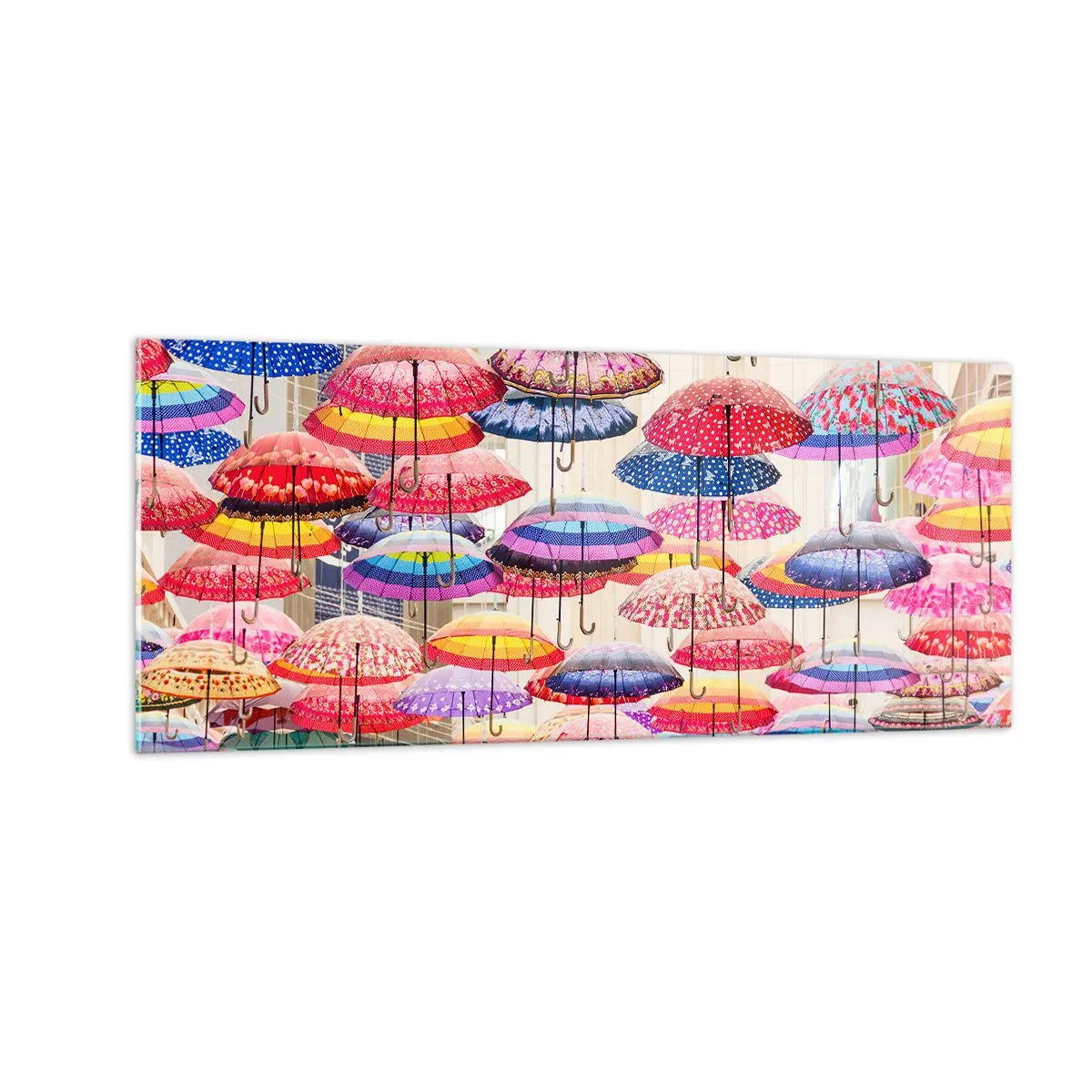 Quadro em vidro - Prado urbano - 100x40 cm