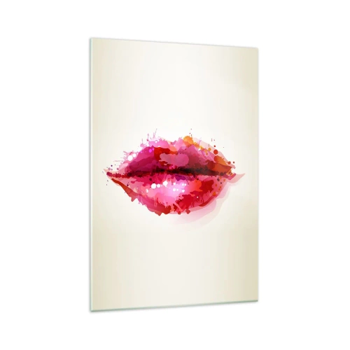 Quadro em vidro - Mais vermelho que o vermelho - 70x100 cm