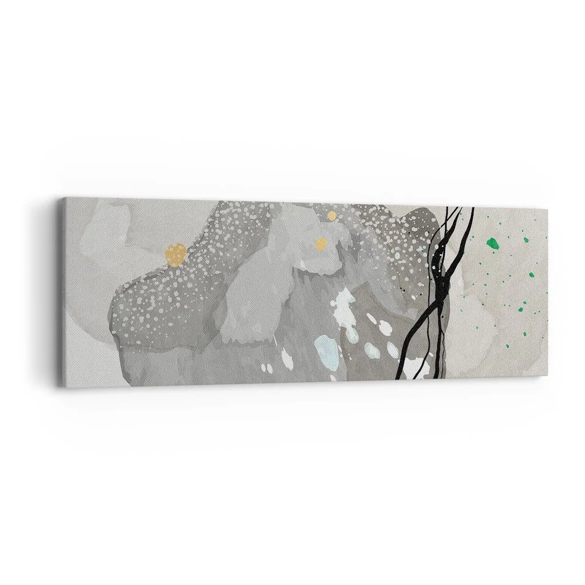 Quadro em tela - Composição orgánica - 90x30 cm