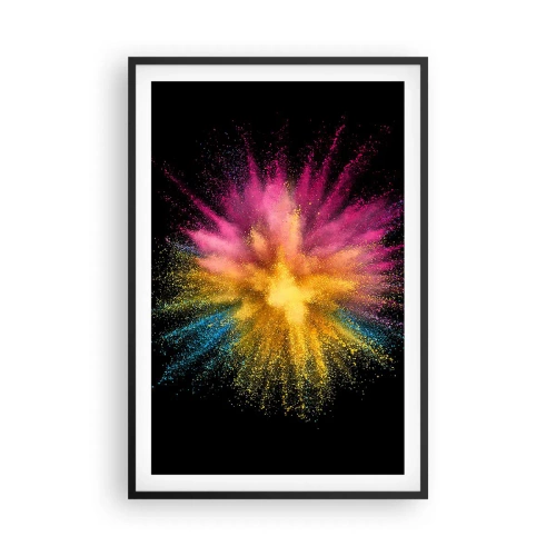 Pôster com moldura preta - O nascimento das cores - 61x91 cm