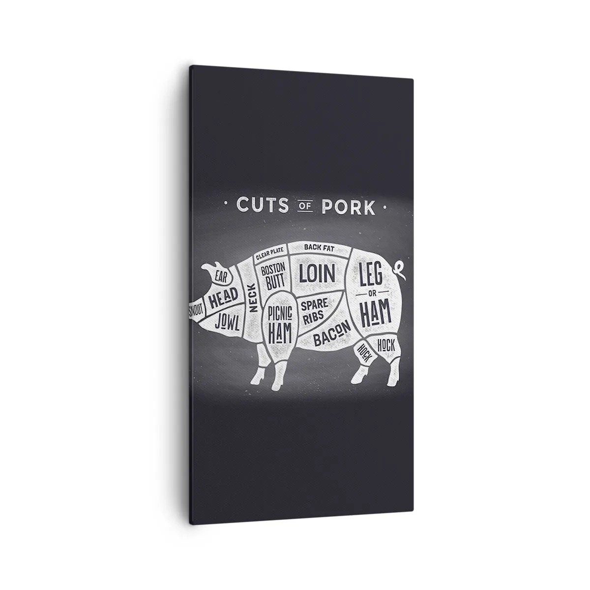 Quadro em tela - Cartilha do talhante - 55x100 cm