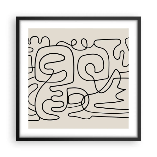 Pôster com moldura preta - Na trilha - 50x50 cm