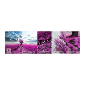 Amostra de papel de parede Premium Sand - Charmosa charneca - Paisagem, Urzes, Natureza - 100x30 cm