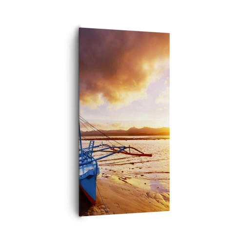 Quadro em tela - Esticar-se na areia após um longo dia - 65x120 cm