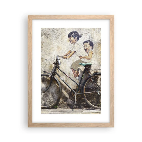 Pôster com moldura de carvalho claro - Verdadeiro ou falso? - 30x40 cm