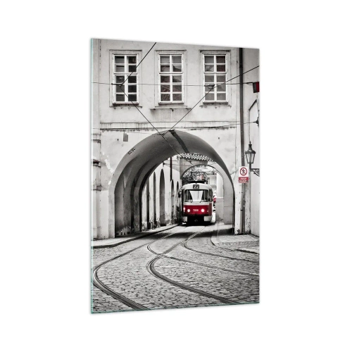 Quadro em vidro - Através do labirinto urbano - 70x100 cm