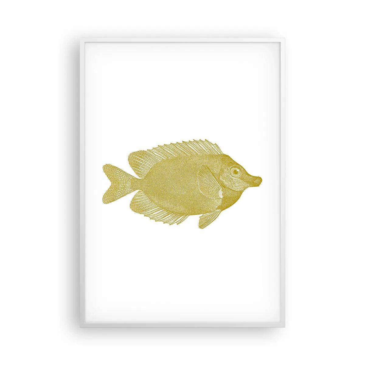 Pôster em moldura branca - Peixe e pronto - 70x100 cm