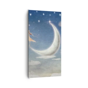 Quadro em tela - O encanto azul - 65x120 cm