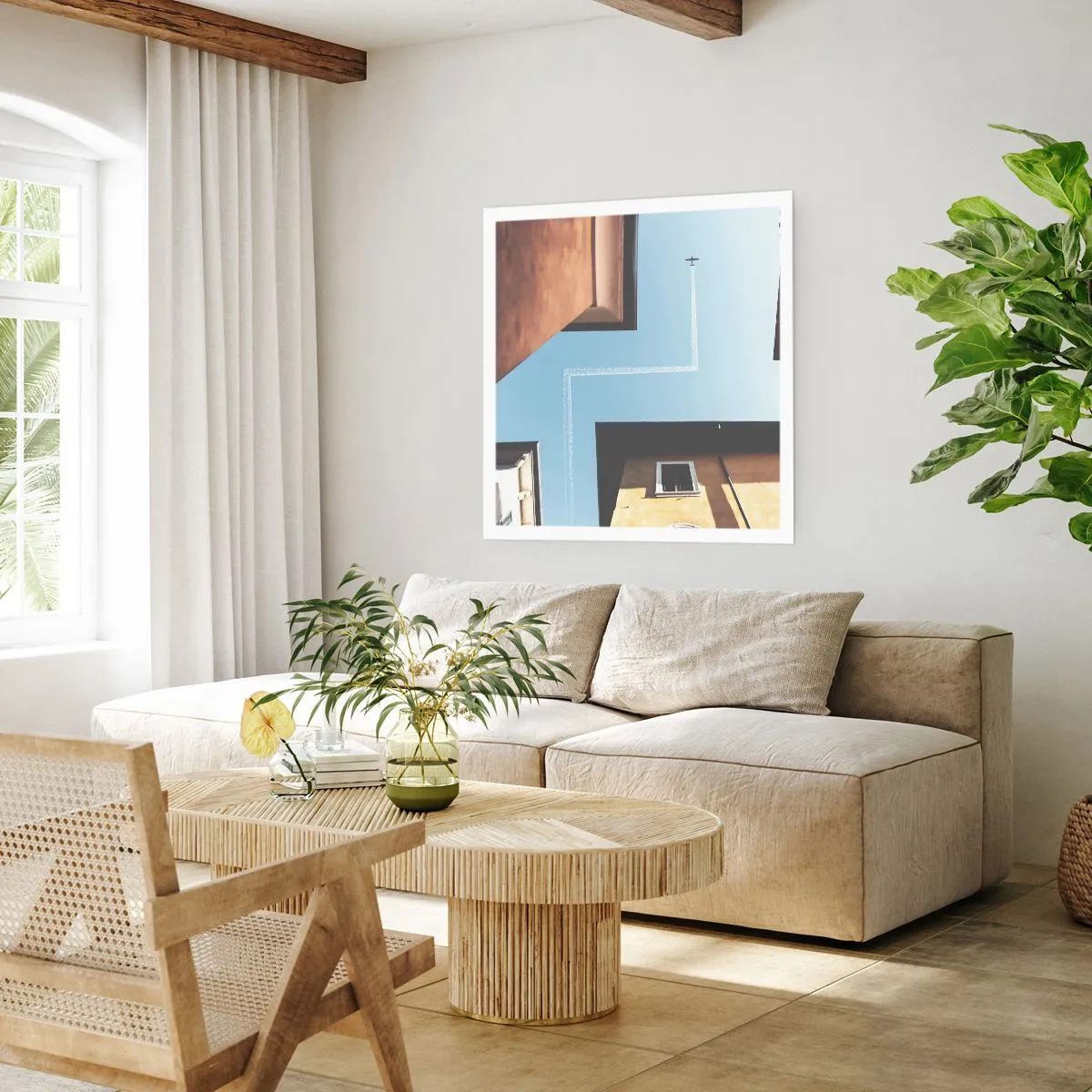 Pôster - Acima do labirinto da cidade - 40x40 cm