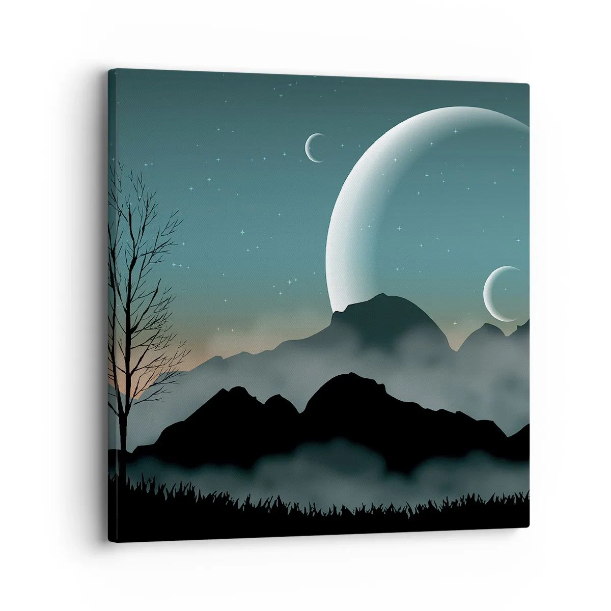 Quadro em tela - Carnaval de uma noite estrelada - 30x30 cm