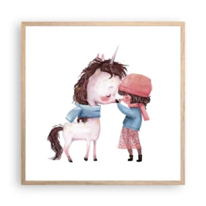 Pôster com moldura de carvalho claro - Conto do inverno - 60x60 cm