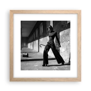 Pôster com moldura de carvalho claro - Elegância urbana - 30x30 cm