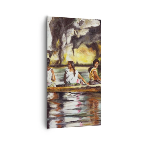 Quadro em tela - Num paraíso polinésio - 65x120 cm