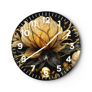 Relógio de parede - Relógio em vidro - Fragilidade sutil - 30x30 cm