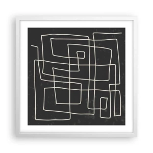 Pôster em moldura branca - Não é tão simples - 50x50 cm