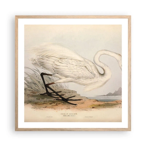 Pôster com moldura de carvalho claro - A senhora nos juncos - 60x60 cm