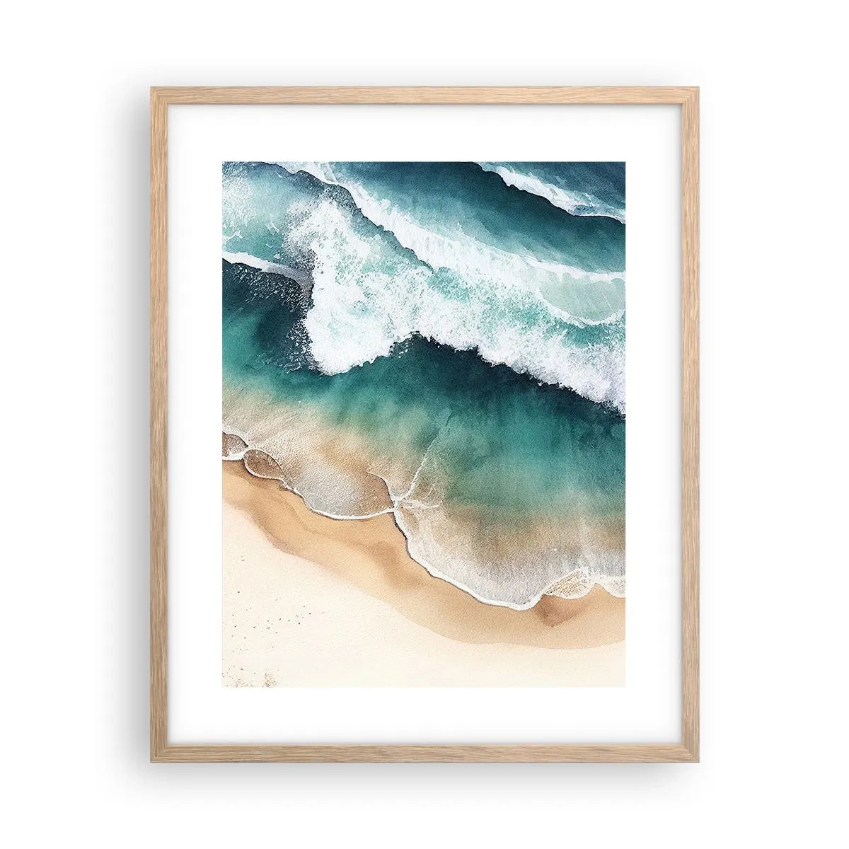 Pôster com moldura de carvalho claro - O eterno encontro - 40x50 cm