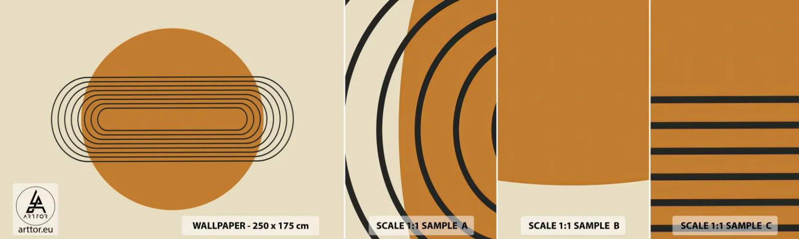 Amostra de Papel de Parede Standard Eco - O plano perfeito - Abstração, Gráficos, Padrão Moderno - 100x30 cm