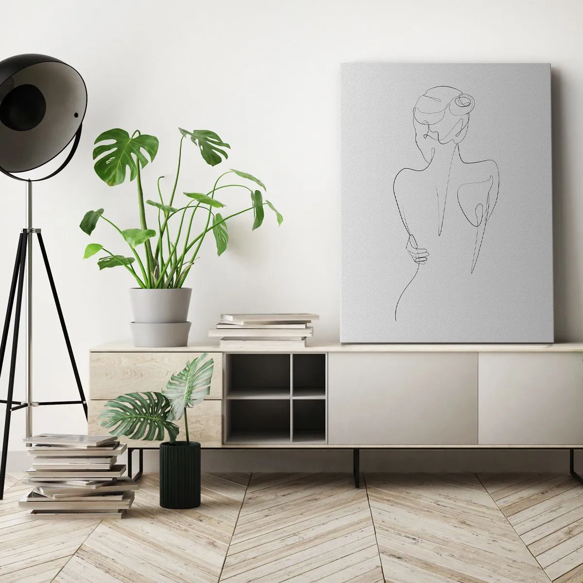 Quadro em tela - Música corporal - 55x100 cm