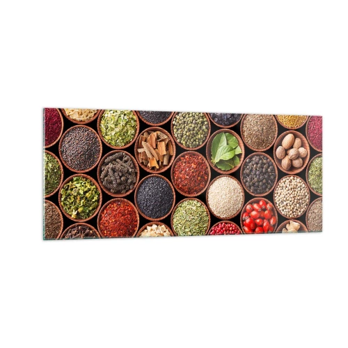 Quadro em vidro - Todos os sabores do mundo - 100x40 cm