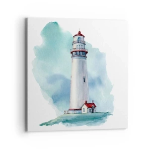 Quadro em tela - A gentil irmã do azul - 70x70 cm