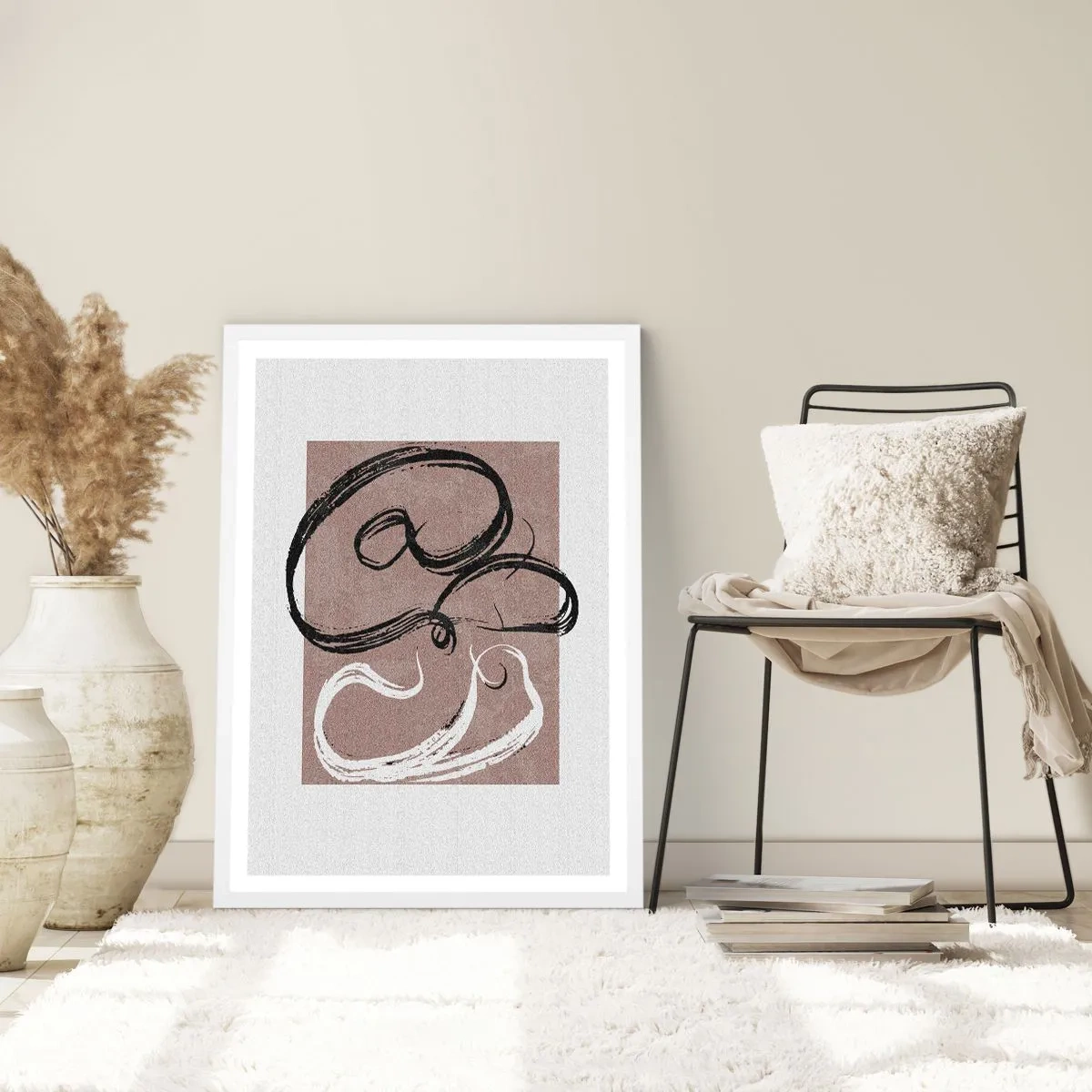 Pôster em moldura branca - Composição – a busca pela plenitude - 40x50 cm