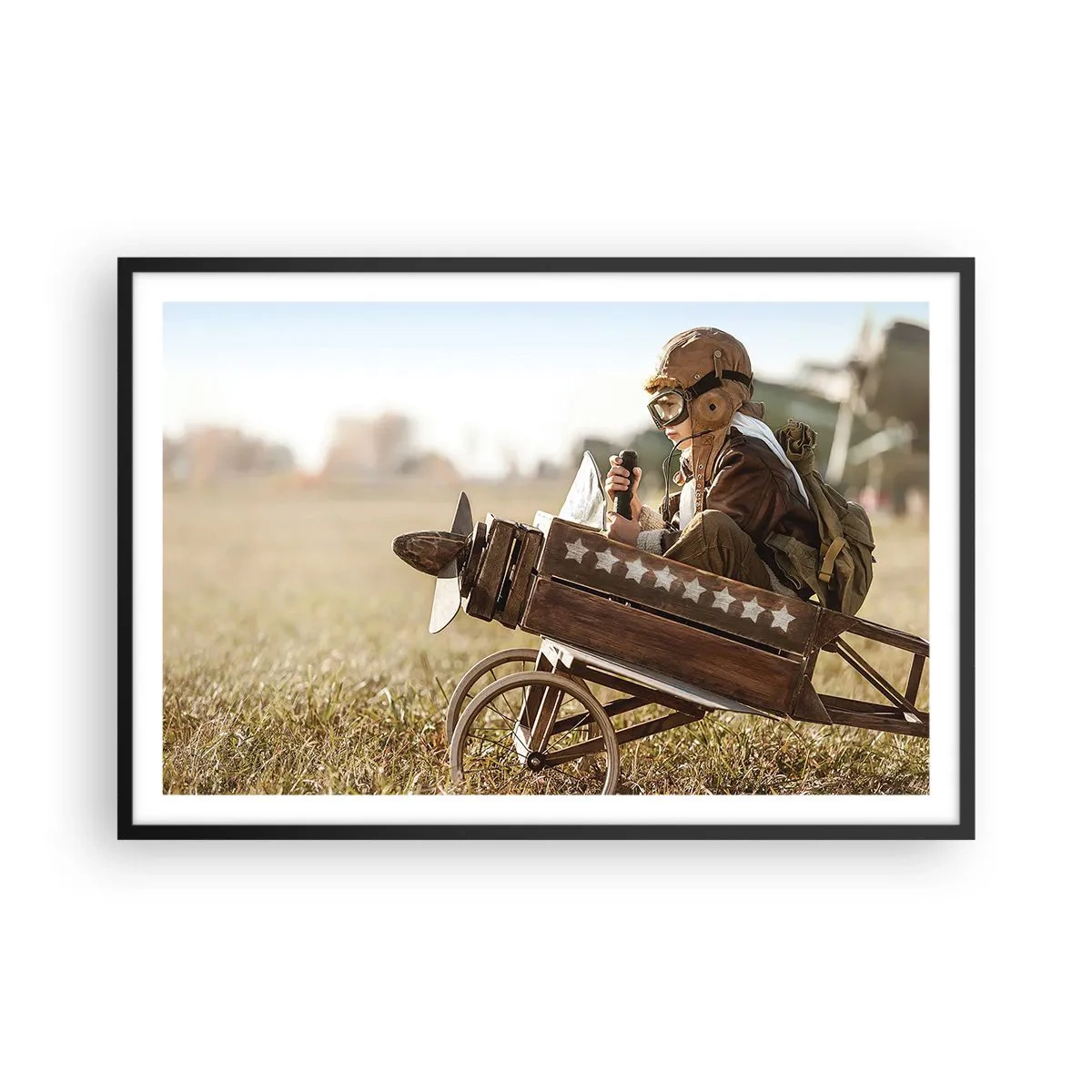 Pôster com moldura preta - O início rumo a um sonho - 91x61 cm