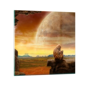 Quadro em vidro - O amor é o mesmo em todos os lugares - 70x70 cm