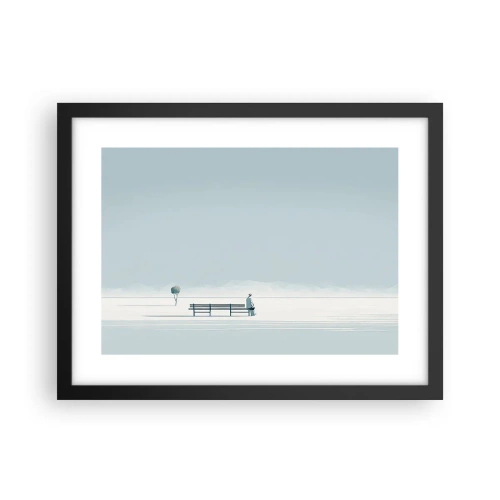 Pôster com moldura preta - Sim, estou esperando. - 40x30 cm