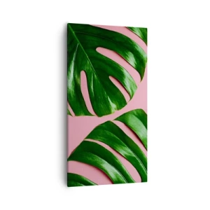 Quadro em tela - Encontro verde - 55x100 cm
